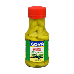 Goya hot pickled peppers aji picante green